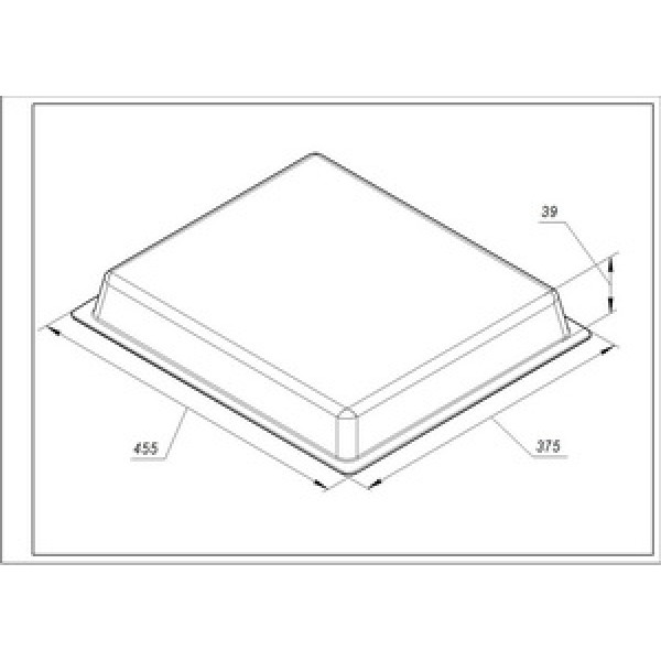 Деко HZ632070 455x375x39mm для духовки Bosch 11029049