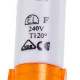 Лампочка індикації для бойлера SWT716UN L=54mm 230V 120°С D=10mm (2 контакти)