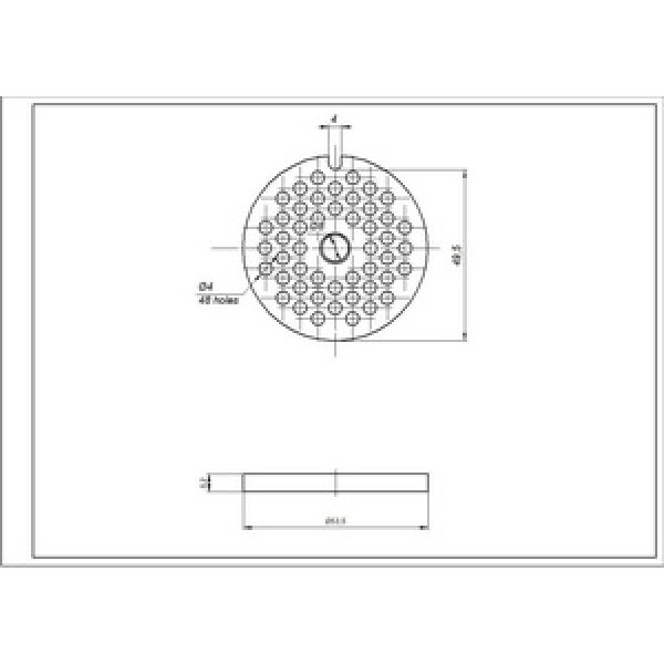 Решітка 4mm NR5 (з пазом) 00631385 для м&aposясорубки Zelmer \ Bosch