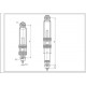 Амортизатор бака для пральної машини Indesit C00303582 CIMA (2 шт.) 80N L=185-260mm D отвору=8mm