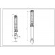 Амортизатор бака для пральної машини Indesit C00309597 (з кріпленням) (2 шт.) 100N L=170-260mm D отворів=13mm
