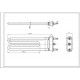 Тен для пральної машини Electrolux 1240325470 TP 235-SG-1950 IRCA L=235mm 1950W