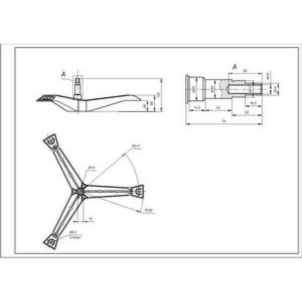 Хрестовина барабана для пральної машини Samsung DC97-01819B L=80mm