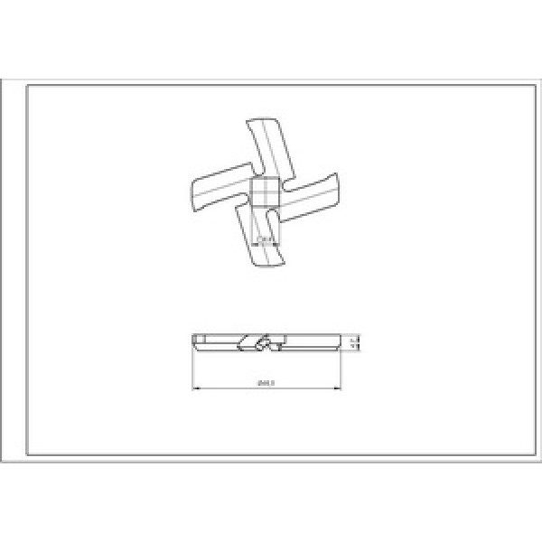 Ніж для м&aposясорубки Braun 67000899 D=46.5mm s=4.5mm Отвір=9x9mm