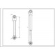 Амортизатор бака для пральної машини Bosch 00673541 з дюбелем (2 шт.) L=170-250mm D отвору=8/14mm