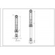 Амортизатор бака для пральної машини Indesit C00303587 CIMA (2шт.) 120N L=185-285mm D отворів=13/8mm
