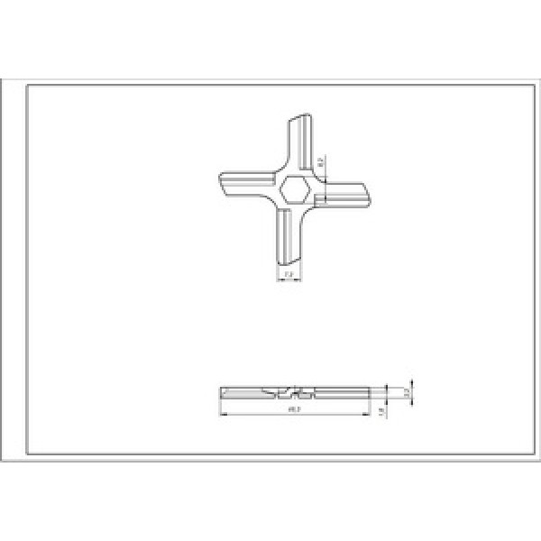 Ніж для м&aposясорубки Moulinex MS-4775250 D=46mm s=3mm Отвір: шестигранний, плоский