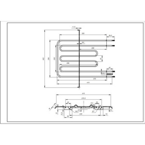 Тен верхній (гриль) для духовки Indesit C00081591 2800W (556+2250W)
