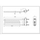 Тен для пральної машини Ariston C00087188 TZO 170-SG-1800 Thermowatt L=170mm 1800W