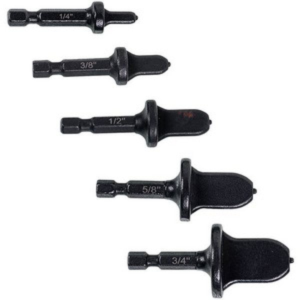 Набір свердел для вальцювання труб (5 шт.) 1/4&apos&apos 3/8&apos&apos 1/2&apos&apos 5/8&apos&apos 3/4&apos&apos