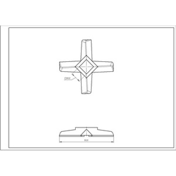 Ніж для м&aposясорубки Zelmer 00755469 D=54mm s=9mm Отвір=10x10mm NR8 ZMMA018X (A863107.00)