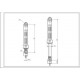Амортизатор бака для пральної машини Indesit SUSPA C00140744 100N L=165-250mm D отвору=13mm