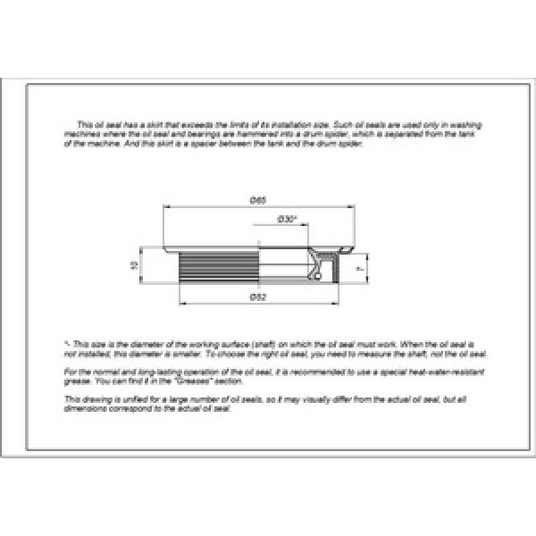 Сальник 30*52/65*7/10mm для пральної машини Indesit C00096186