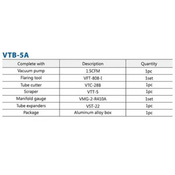 Набір для встановлення та монтажу кондиціонера VALUE VTB-5A