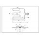 Тен нижній 562900007 1100W 230V B=250mm L=360mm для духовки Beko