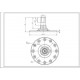 Фланець барабана (опора) для пральної машини Electrolux, Zanussi, D вала = 17mm 12отв.xM5 (під підшипник 6203)