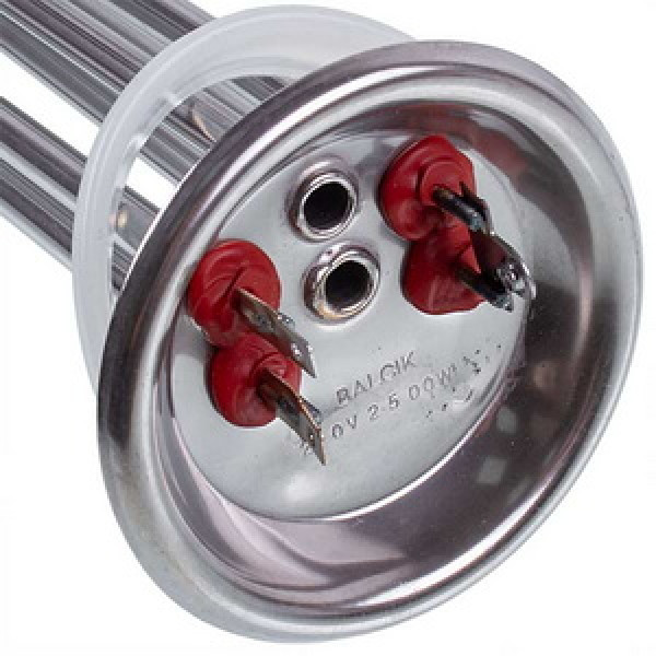 Тен для бойлера FERROLI 1500+1000W (нержавійка) L=300mm, фланець 92mm (під анод M6)