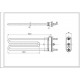 Тен для пральної машини Samsung DC47-00006B TPD 180-SG-1900 Kawai L=180mm 1900W