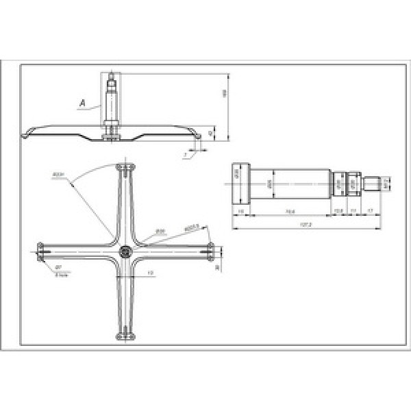 Хрестовина барабана EBI для пральної машини Ardo COD.024 L=127mm