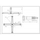 Хрестовина барабана EBI для пральної машини Ardo COD.024 L=127mm