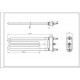 Тен для пральної машини Electrolux 1321807107 TPO 230-SB-1950 Kawai L=230mm 1950W
