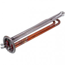 Тен фланцевий для бойлера Thermex 2000W (мідний) фланець 63mm, 2 трубки під датчик (під анод M6)