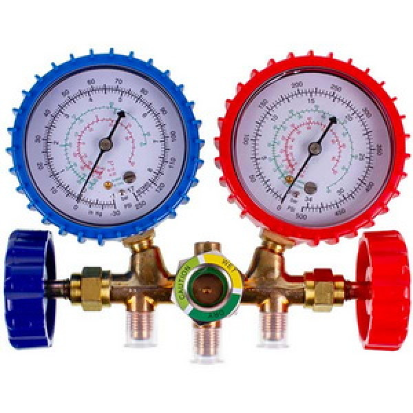 Манометричний колектор 2-вентильний СТ-536G  (R12 R22 R404 R134) + шланги 3шт.x900mm