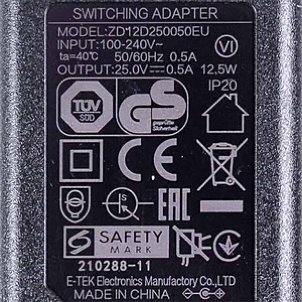 Адаптер для акумуляторного пилососа Philips 300003579391 25W 100-240V 18V