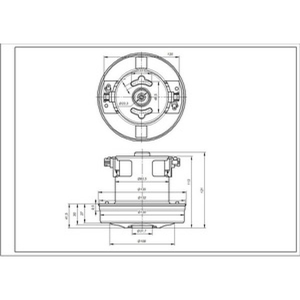 Двигун для пилососа KW41180VCM Koolwen 2000W D=130/84mm H=27/113mm