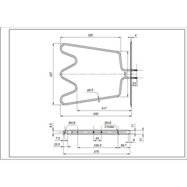 Тен нижній 481925928791 1000W 240V для духовки Whirlpool