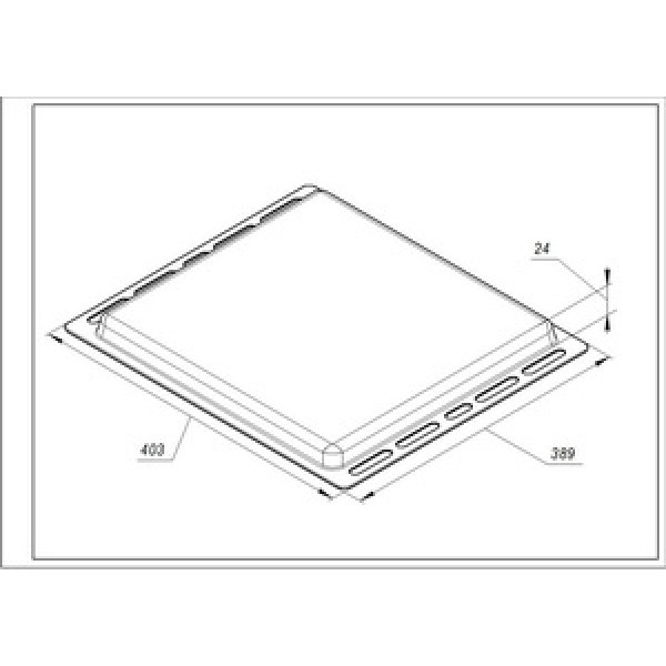 Емальоване деко для духовки Ariston, Indesit 403x389x24mm C00078391