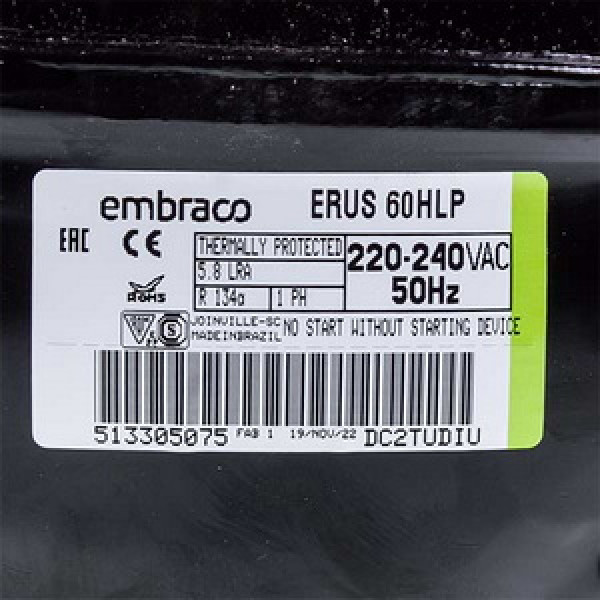 Компресор для холодильника EMBRACO ERUS60HLP R134 144W