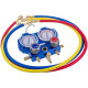 Манометричний колектор 2-вентильний VALUE VMG-2 R410А-B + шланги 3шт (R410 R407 R22 R134)