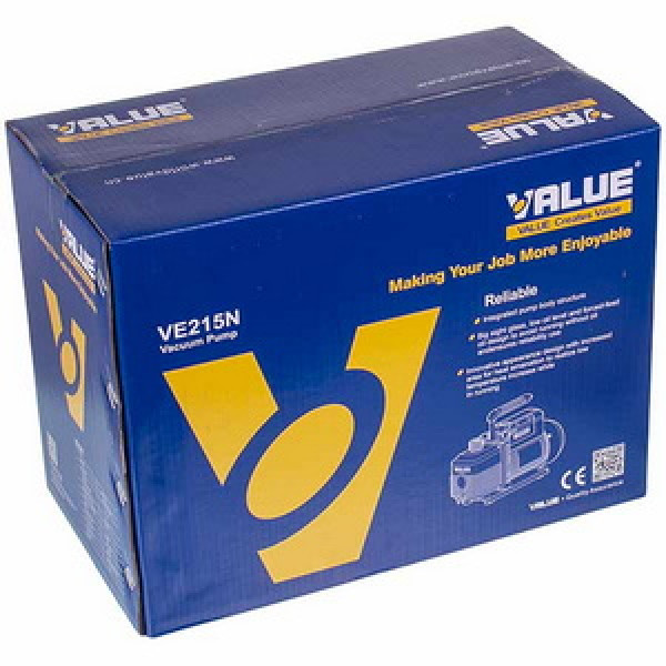 Вакуумний насос Value VE-215 (2 ступ./51 л/мин.)