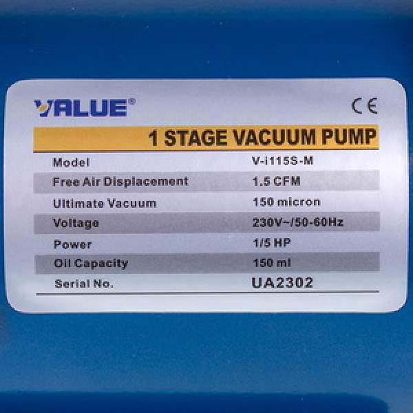 Вакуумний насос Value VI 115 S-M (1 ступ./51 л/хв.)