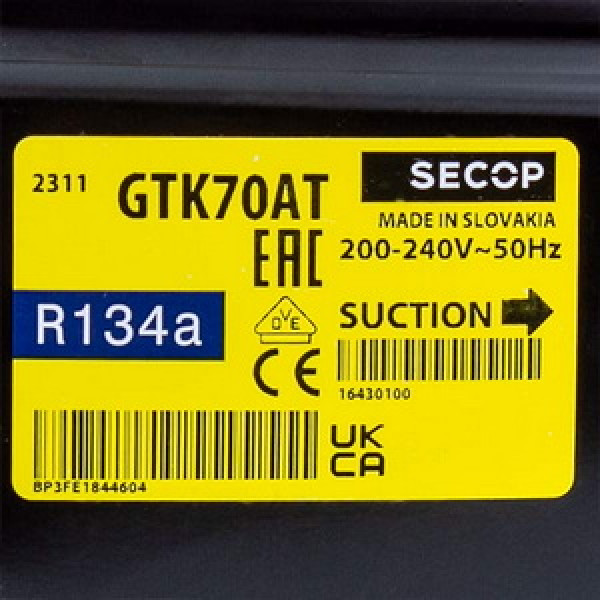 Компресор для холодильника SECOP (DANFOSS) GTK70AТ R134 205W (з пусковим реле ZCF-Р)