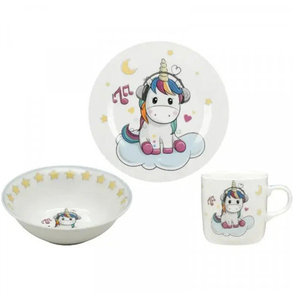 Набір дитячого посуду Limited Edition Little Unikorn C723 3 предмети
