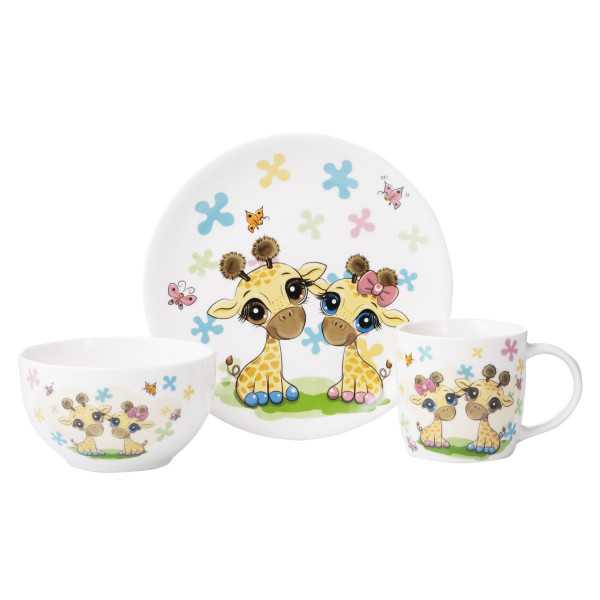 Набір дитячого посуду Ardesto Baby giraffes AR-3452-GS 3 предмети