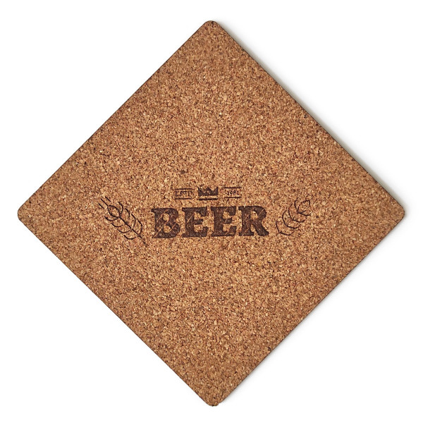 Підставка сервірувальна Mazhura Beer MZ-731433 9.5х9.5 см бежева