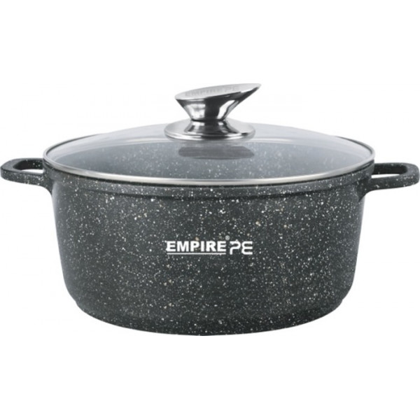 Каструля з кришкою Empire Блек EM-7321 18 см 1.5 л чорна