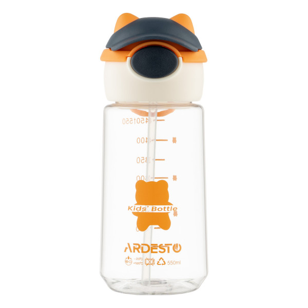 Пляшка для води Ardesto Bear AR2255BO 550 мл оранжева