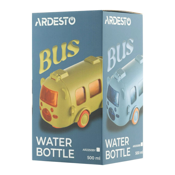 Пляшка для води Ardesto Bear Bus AR2250BE 500 мл біла