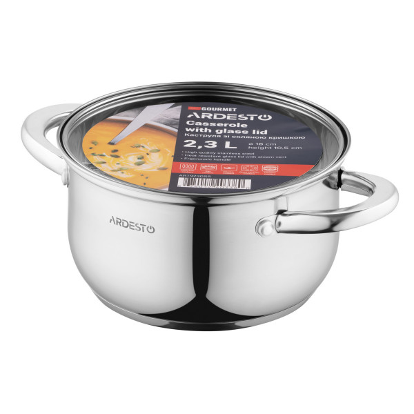Каструля з кришкою Ardesto Gourmet AR-1923-GSS 18 см 2.3 л