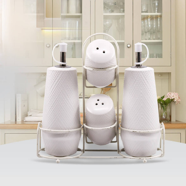 Набір для спецій Maestro MR-20002-04S White 5 предметів білий