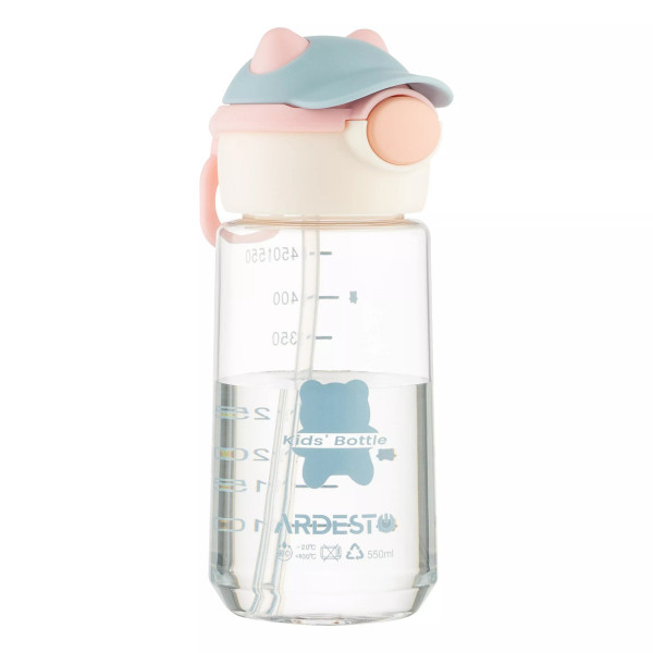 Пляшка для води Ardesto Bear AR2255BB 550 мл рожева