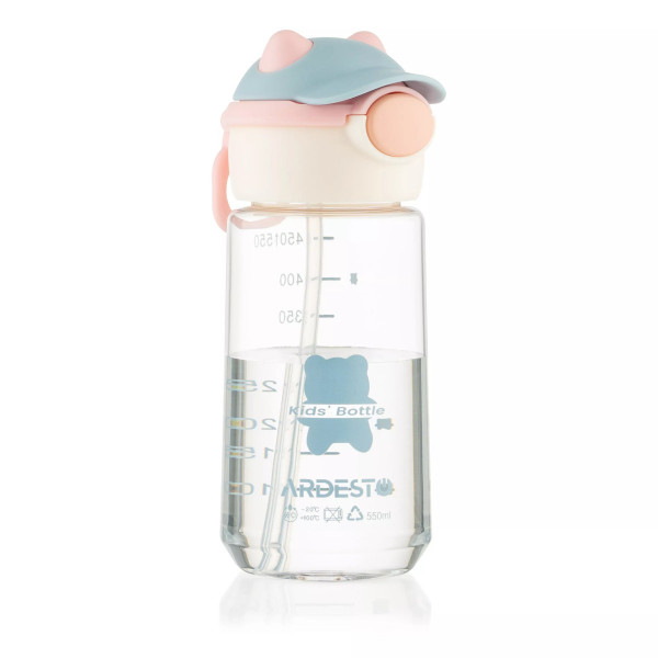 Пляшка для води Ardesto Bear AR2255BB 550 мл рожева