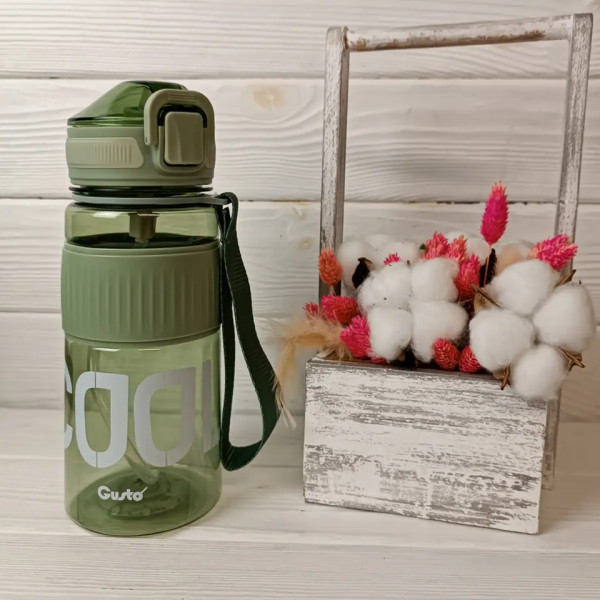 Пляшка для води Gusto HOP GT-699011-750 750 мл оливкова