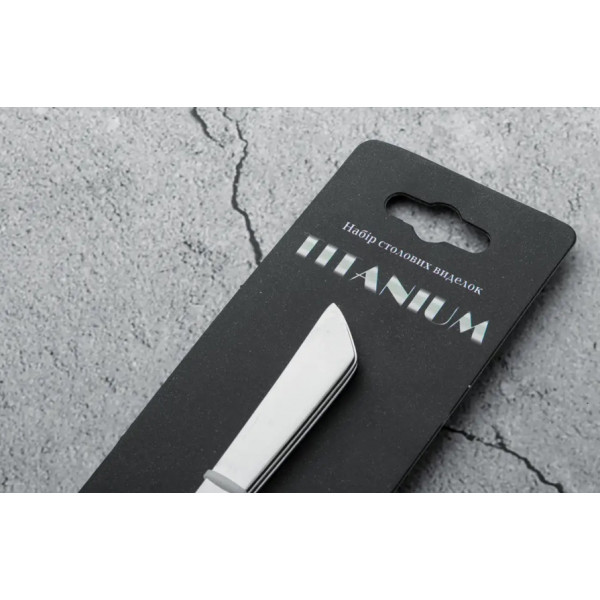 Набір столових вилок Gusto Titanium GT-F062-3 3 шт сріблястий