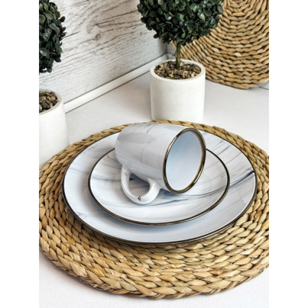Кружка Intrendo Maritimo Golden rim white IN0036MAR 360 мл біла