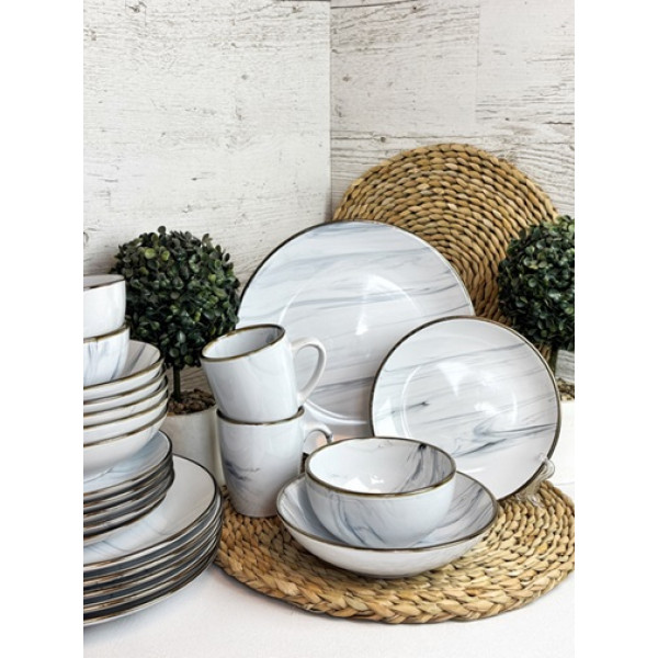 Салатник Intrendo Maritimo Golden rim white IN0014MAR 14 см білий